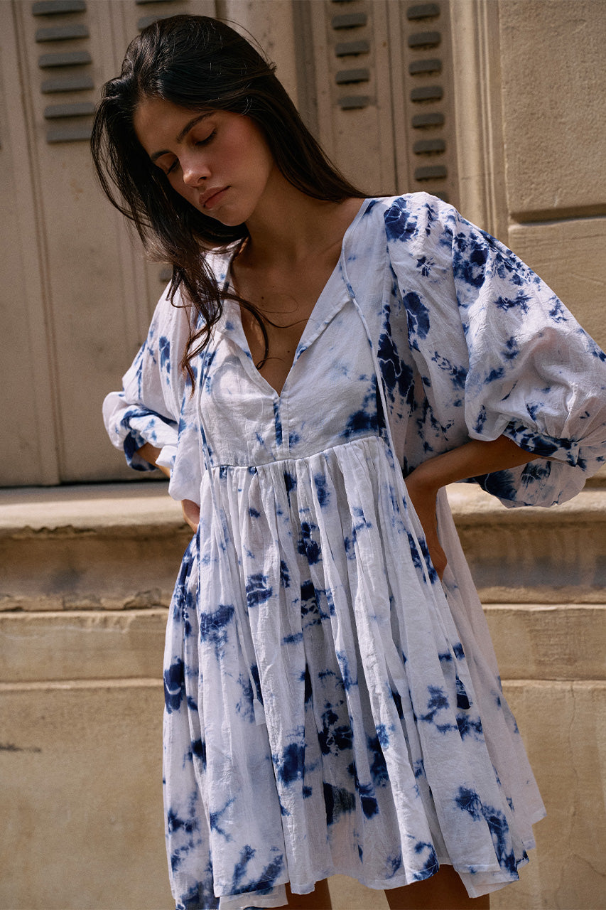 Kyra Mini Dress ~ Deep Sea – Daughters of India