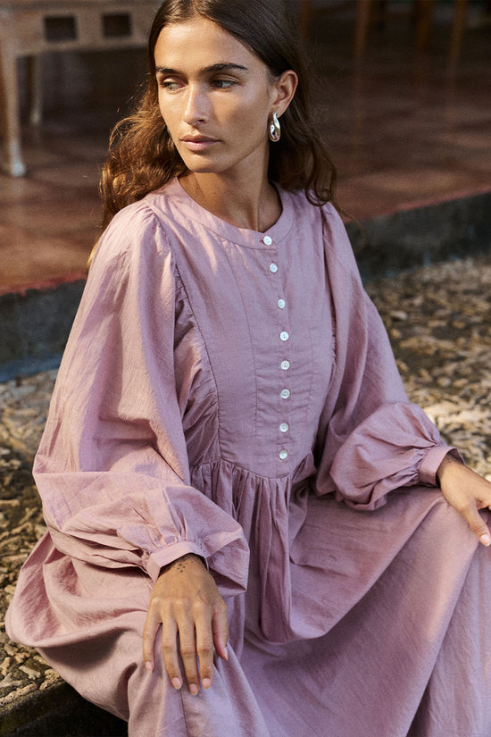 Anika Maxi Dress ~ Mulberry | Artisan Romantic Cotton Maxi Dress DOI Anika Maxi Dress ~ Mulberry | Artisan Romantic Cotton Maxi Dress DOI