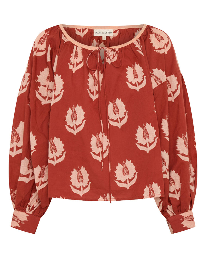 Ria Blouse ~ Ruby Red