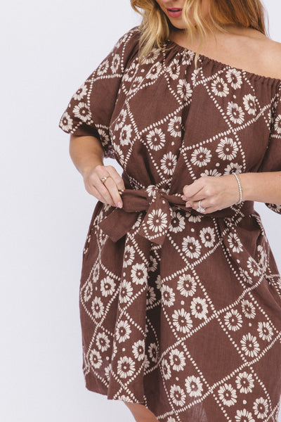 Dahlia Mini Dress ~ Maple