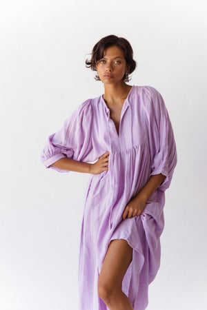 kira maxi dress lilac Kyra Gauze | Maxi Dress | Lilac Purple - Boho Relaxed Fit Cotton