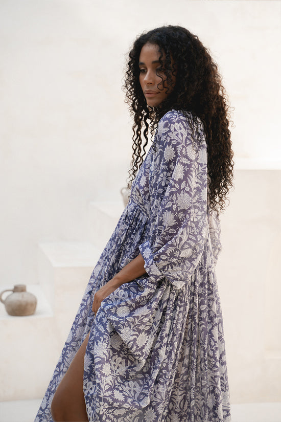 Kyra Midi Dress Blue Iris