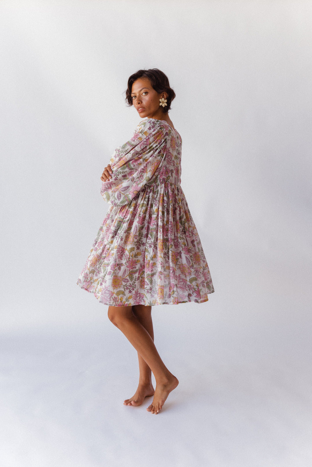 Kyra Mini Dress ~ Fuchsia Bloom