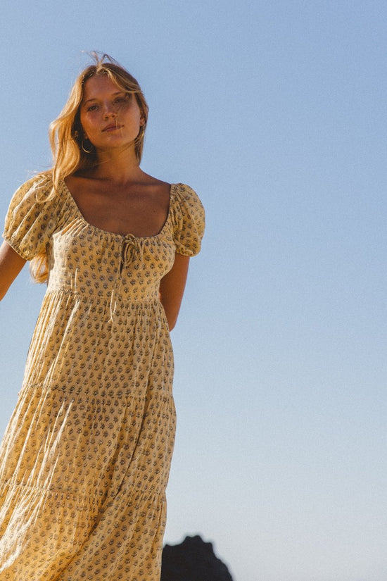 Sita Maxi Dress ~ Daffodil | Hand Screen Printed Maxi Dress – DOI
