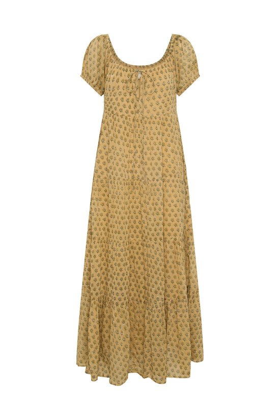 Sita Maxi Dress ~ Daffodil | Hand Screen Printed Maxi Dress – DOI