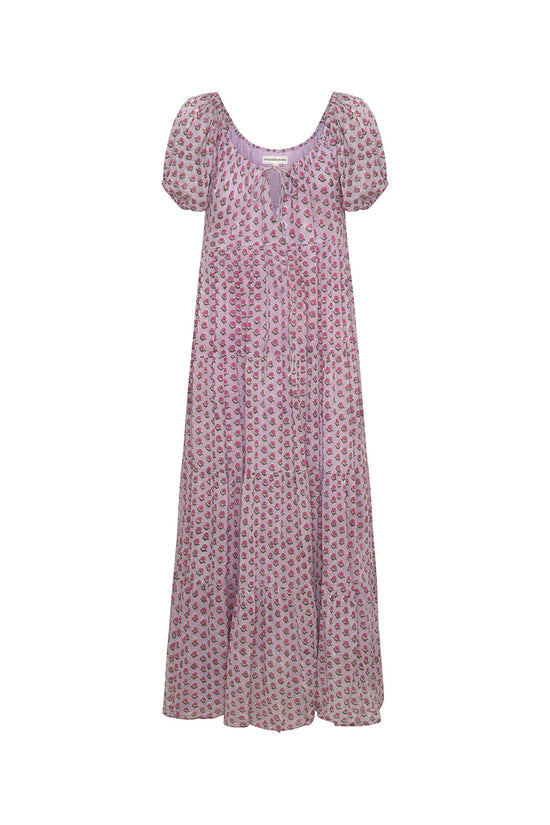 Daughters of India✳︎ SITA MAXI DRESS Sita Maxi Dress Violet | Hand Block Print Cotton | Daughters of India