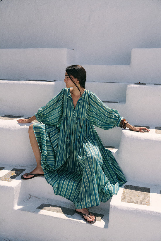 Kyra Maxi Dress ~ Spearmint | Hand Screen Printed, Artisan Made DOI Kyra Maxi Dress ~ Spearmint | Hand Screen Printed, Artisan Made DOI