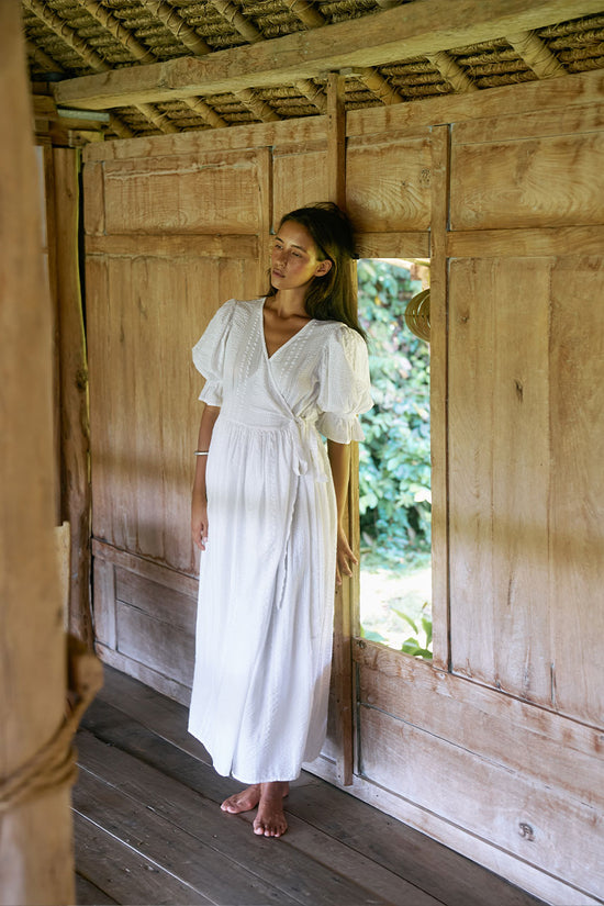 knee length dresses for ladies Modest Off-White Kaftan Dress with Premium Gold Embellishments – Maxim  Creation main image 1