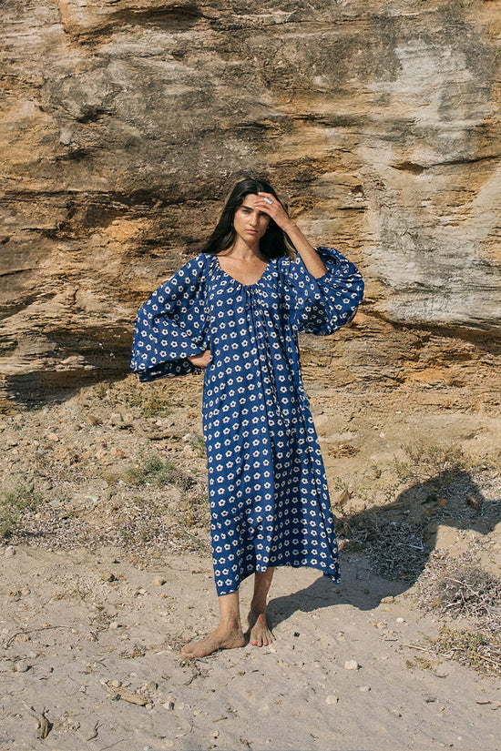 Zahra Midi Dress ~ Indigo | Consciously Crafted, Effortless Style DOI Zahra Midi Dress ~ Indigo | Consciously Crafted, Effortless Style DOI