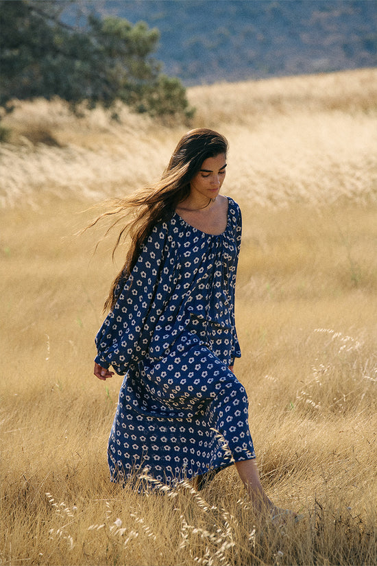Zahra Midi Dress ~ Indigo | Consciously Crafted, Effortless Style DOI Zahra Midi Dress ~ Indigo | Consciously Crafted, Effortless Style DOI