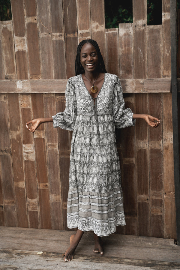 Jasmine Midi Dress ~ Charcoal