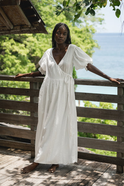 chinese dress ladies Uma Maxi Dress ~ White