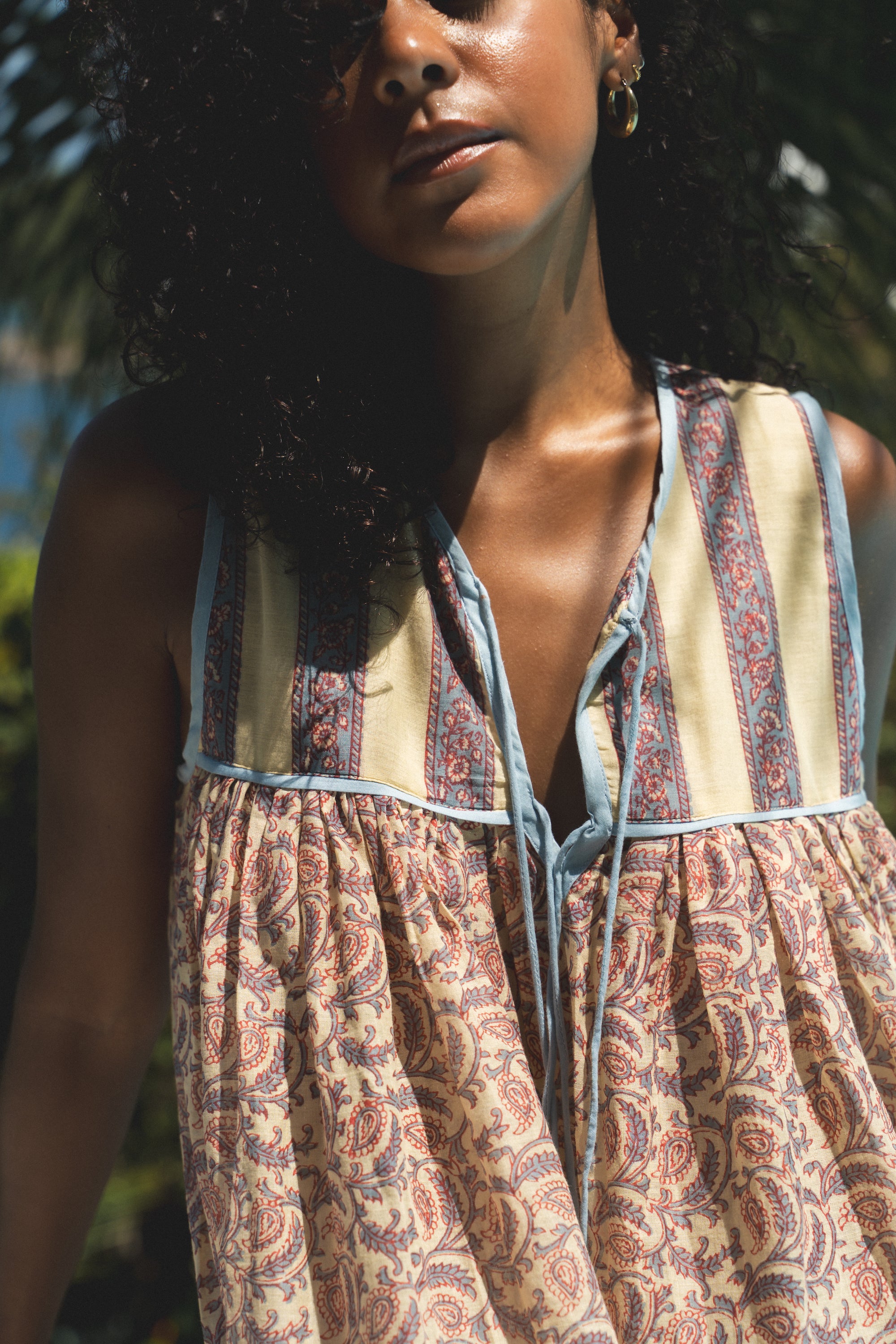 Women's Indian Cotton Long Tiered Beach Summer Maxi Dress – Ambali Fashion