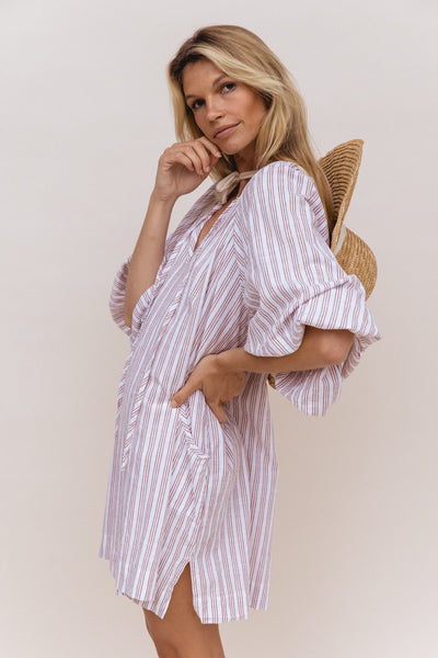 Poet Mini Dress ~ Vanilla