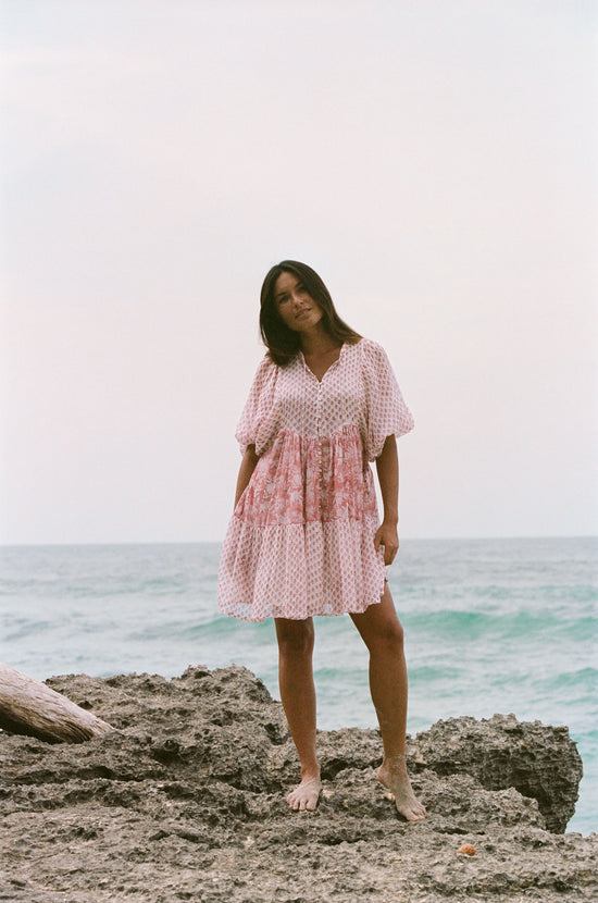 Nora Mini Dress ~ Primrose | Artisan Hand Crafted Block Print
