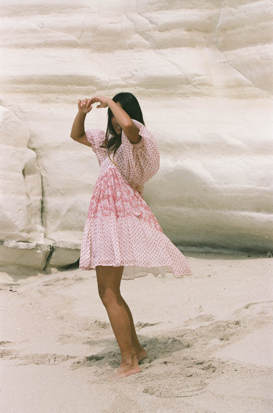 Nora Mini Dress ~ Primrose | Artisan Hand Crafted Block Print