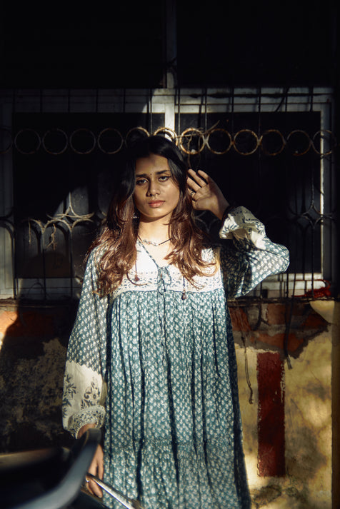 Rooh Mini Dress ~ Pine