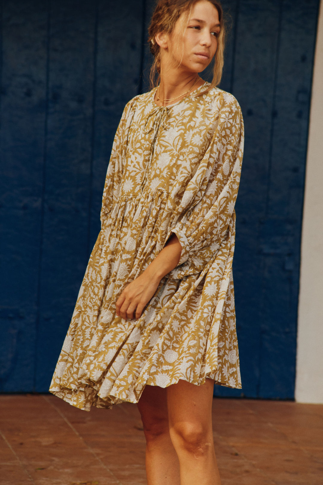 Kyra Mini Dress ~ Golden Palm