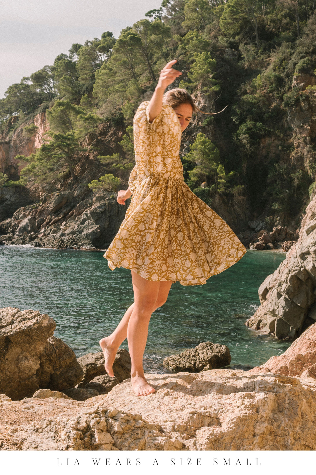 Kyra Mini Dress ~ Golden Palm