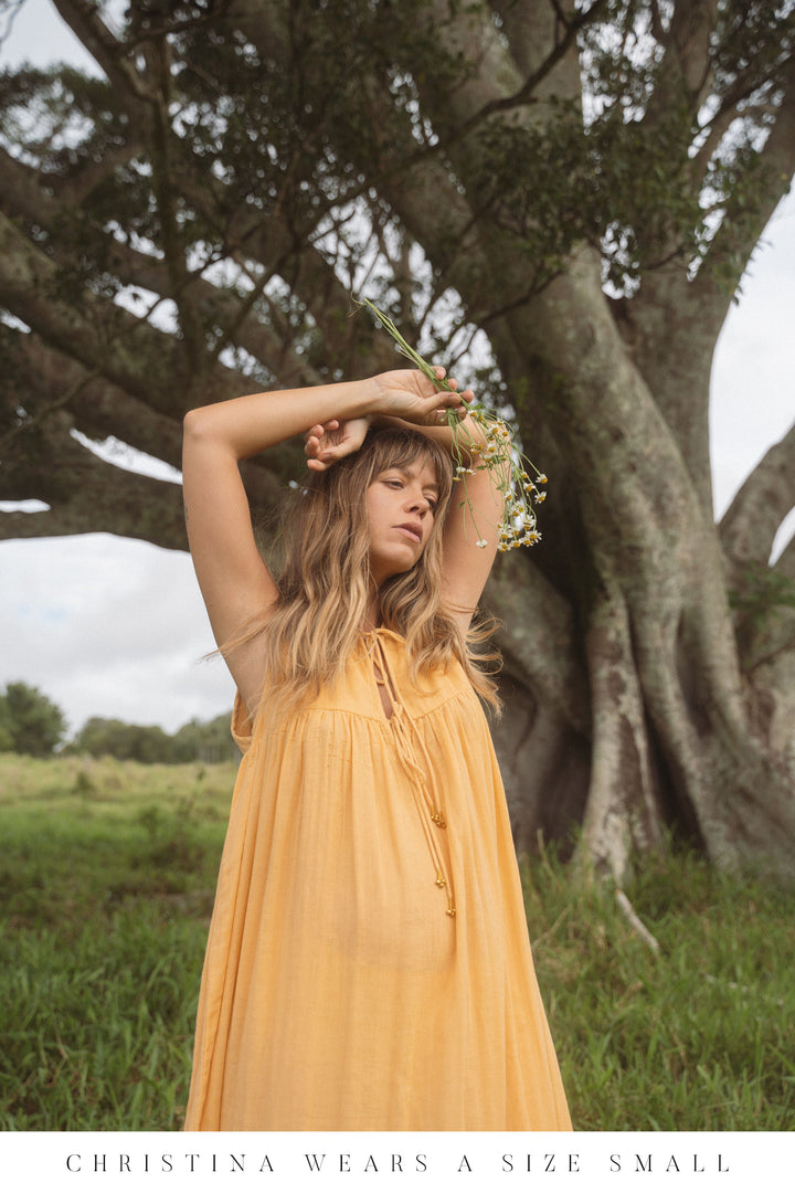 Aalia Dress - Marigold Gauze