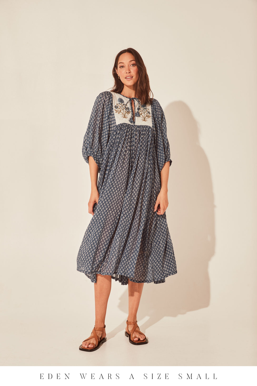 Kyra Midi Dress ~ Blue Carnation