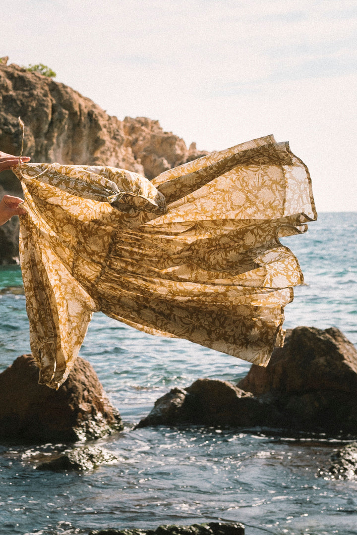 Kyra Mini Dress ~ Golden Palm