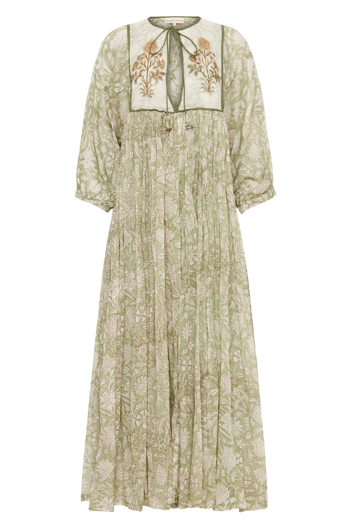 Diya Midi Dress ~ Pistachio