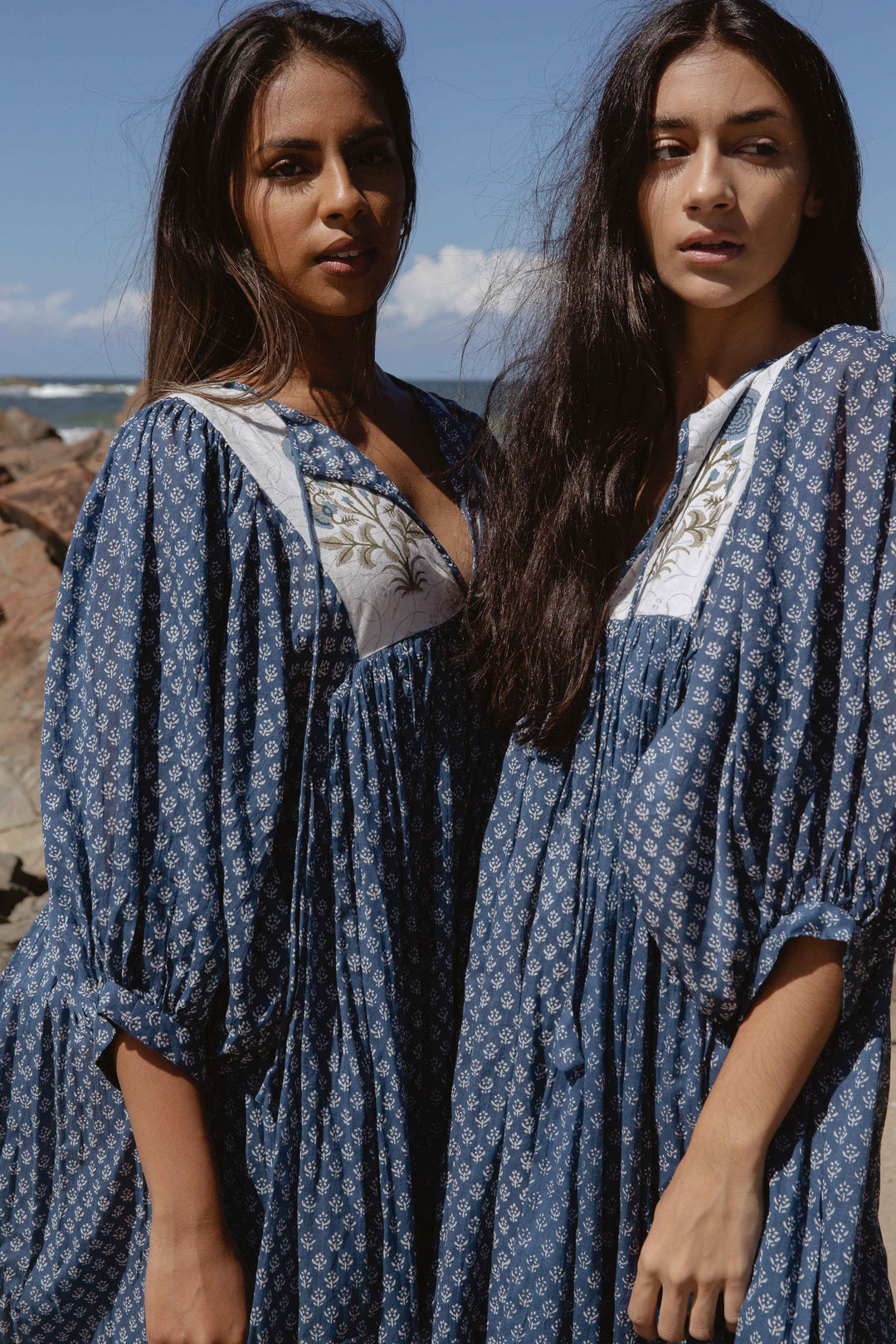 Kyra Midi Dress ~ Blue Carnation