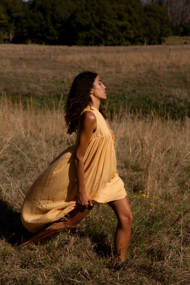 Aalia Dress - Marigold Gauze