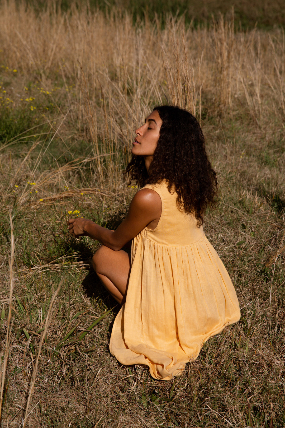 Aalia Dress - Marigold Gauze