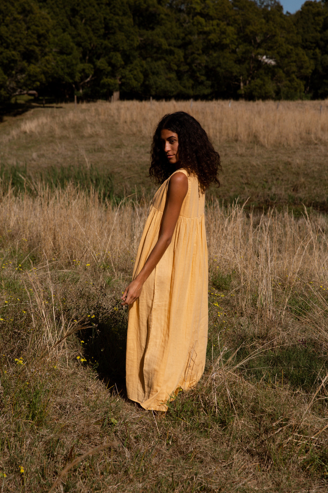 Aalia Dress - Marigold Gauze