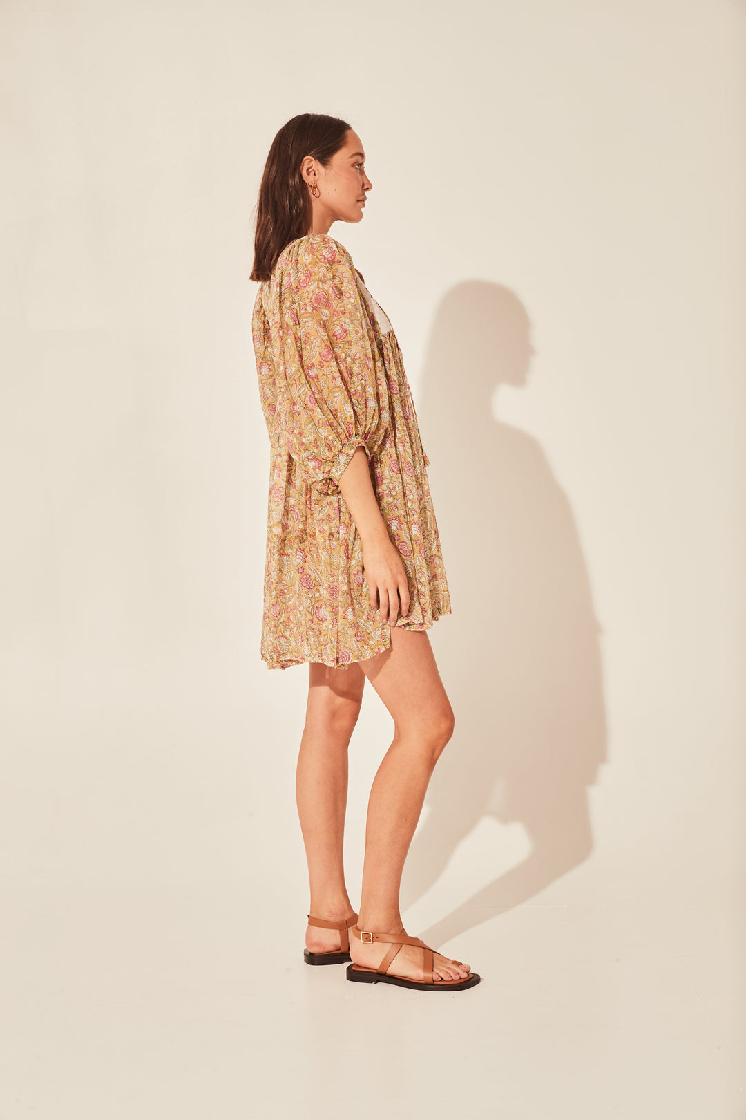 Kyra Mini Dress ~ Green Carnation