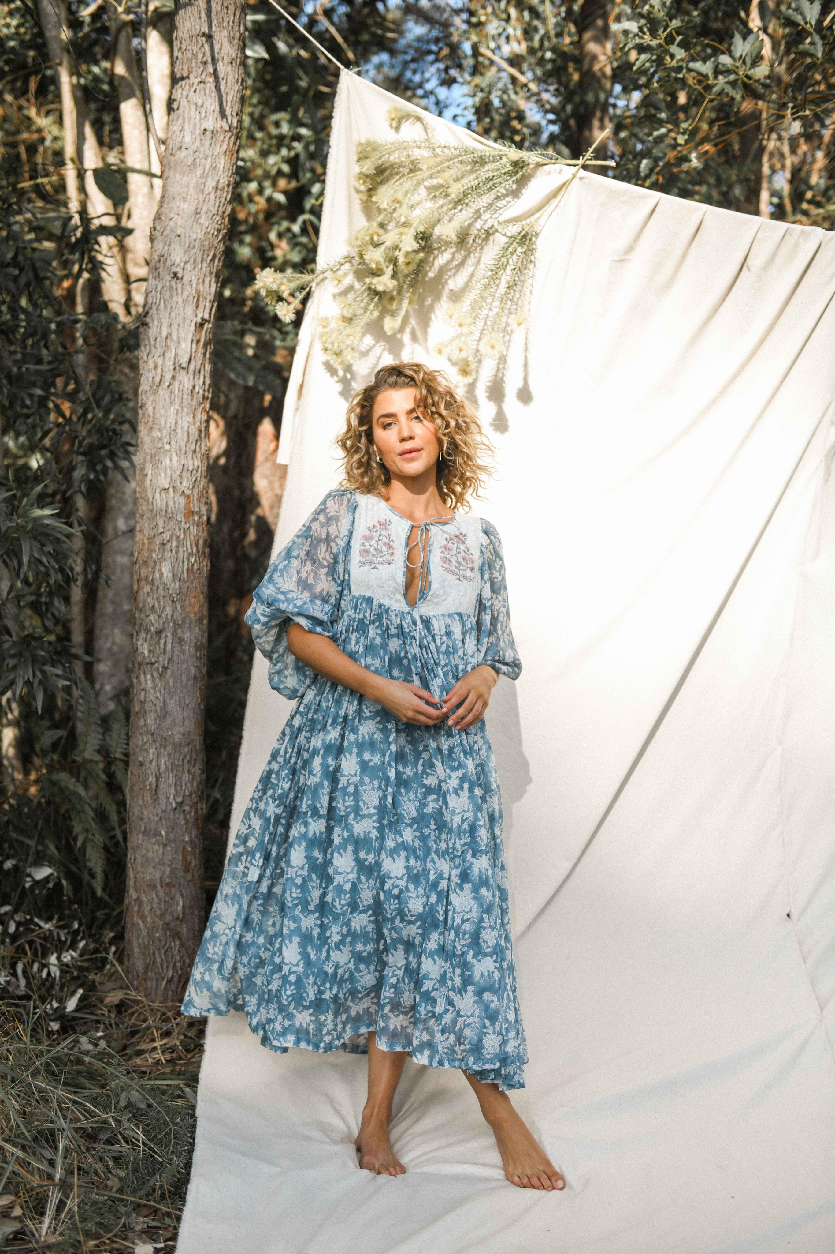 Jaya Midi Dress - Juniper