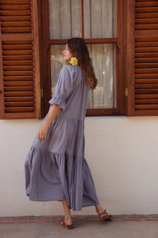 daughters of india blue dress Kyra Gauze | Mini Dress | Ocean Blue - Boho Relaxed Fit Cotton